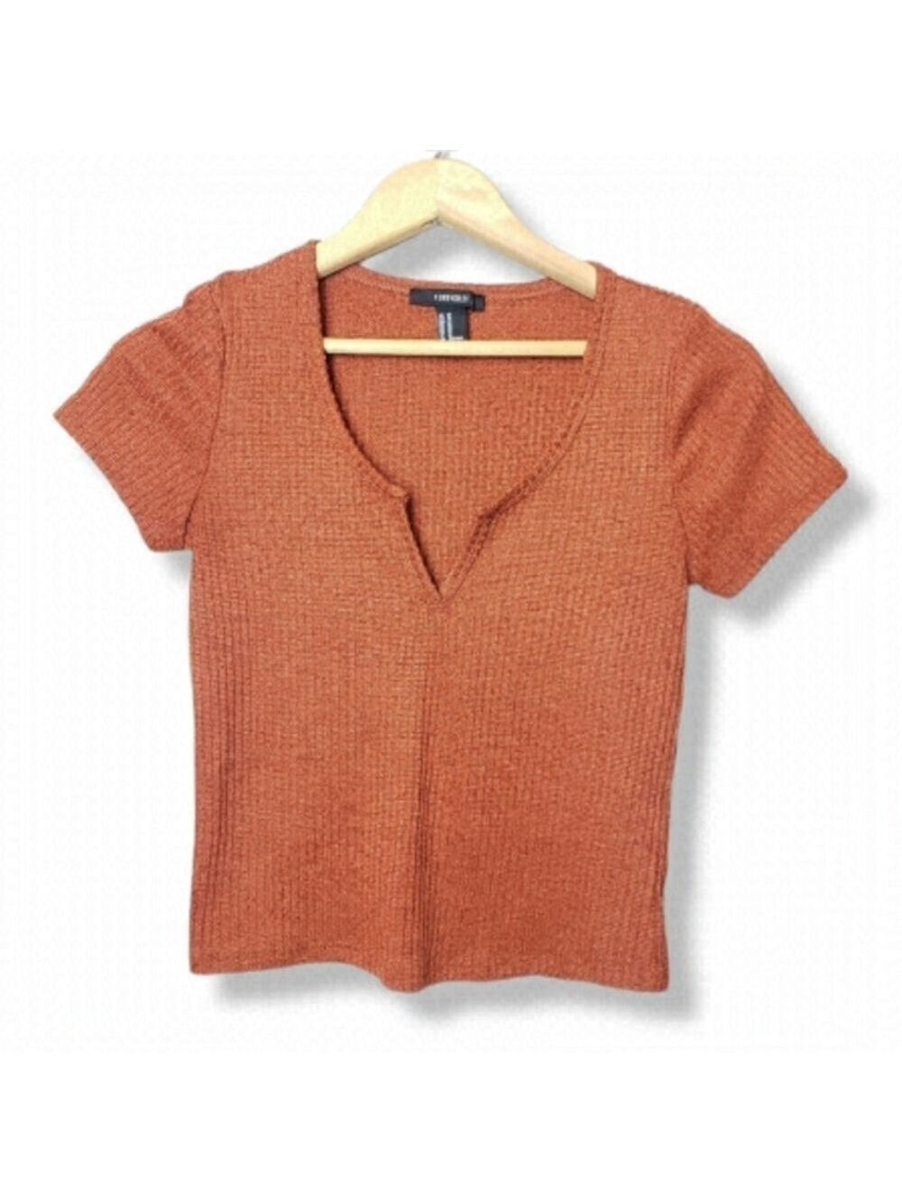 FOREVER 21 Cropped Short-sleeved Top